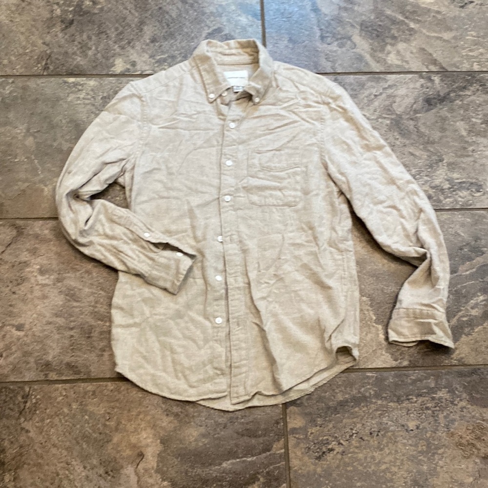 Men’s Cream American Eagle Flannel Shirt